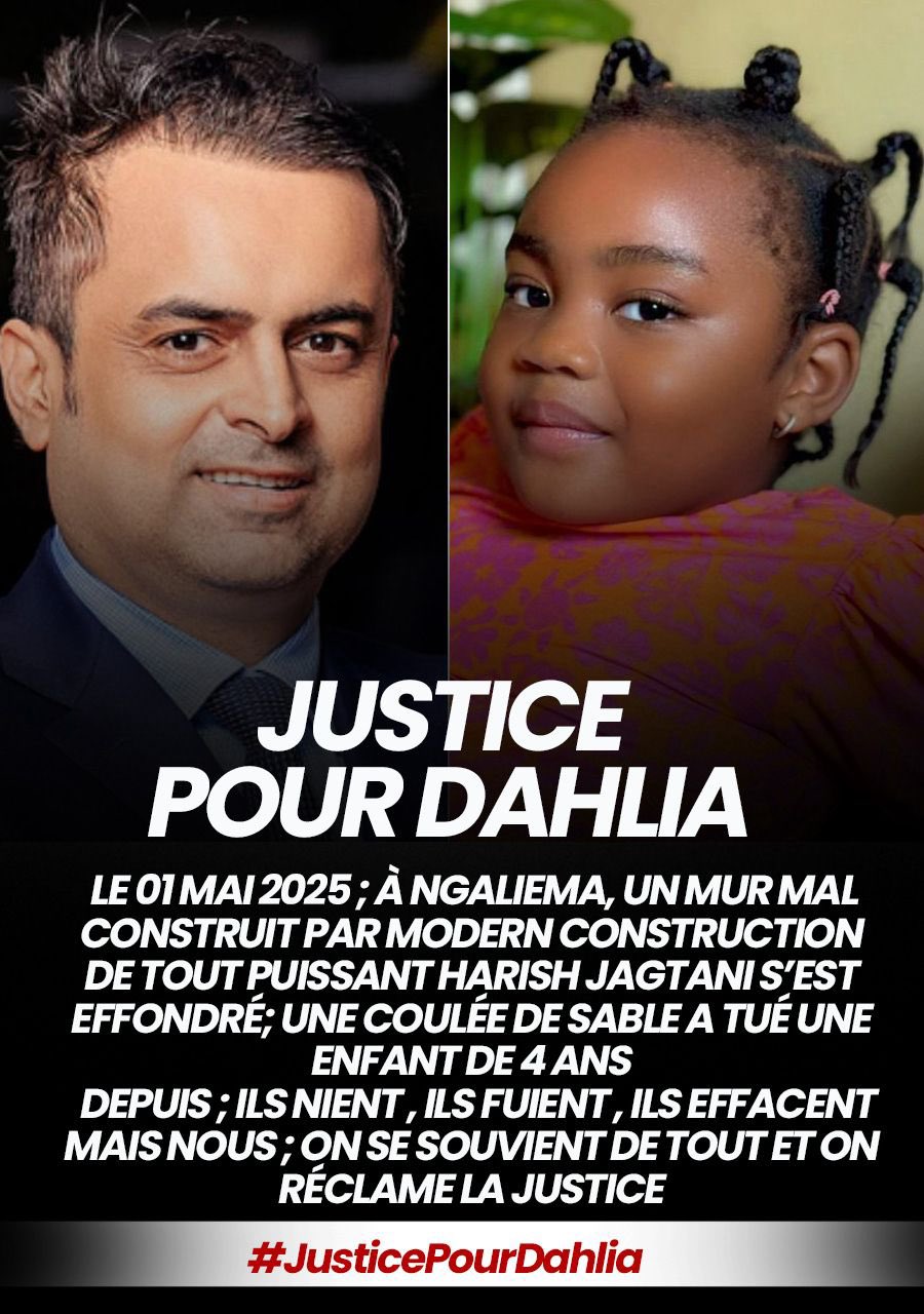 RDC : Indignation après la mort tragique de la petite Dahlia à Kinshasa